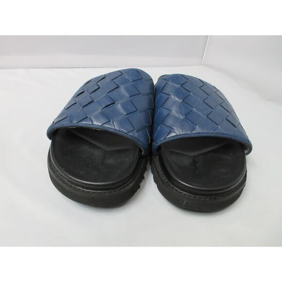 Karl Lagerfeld Paris Leather Weave Slide Size 13 Dark Blue / Black - LF1S2124 main image 13